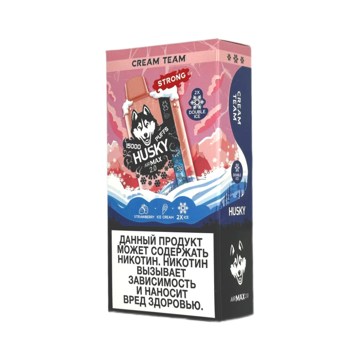 HUSKY AIRMAX 2.0 15000 Клубничное мороженое