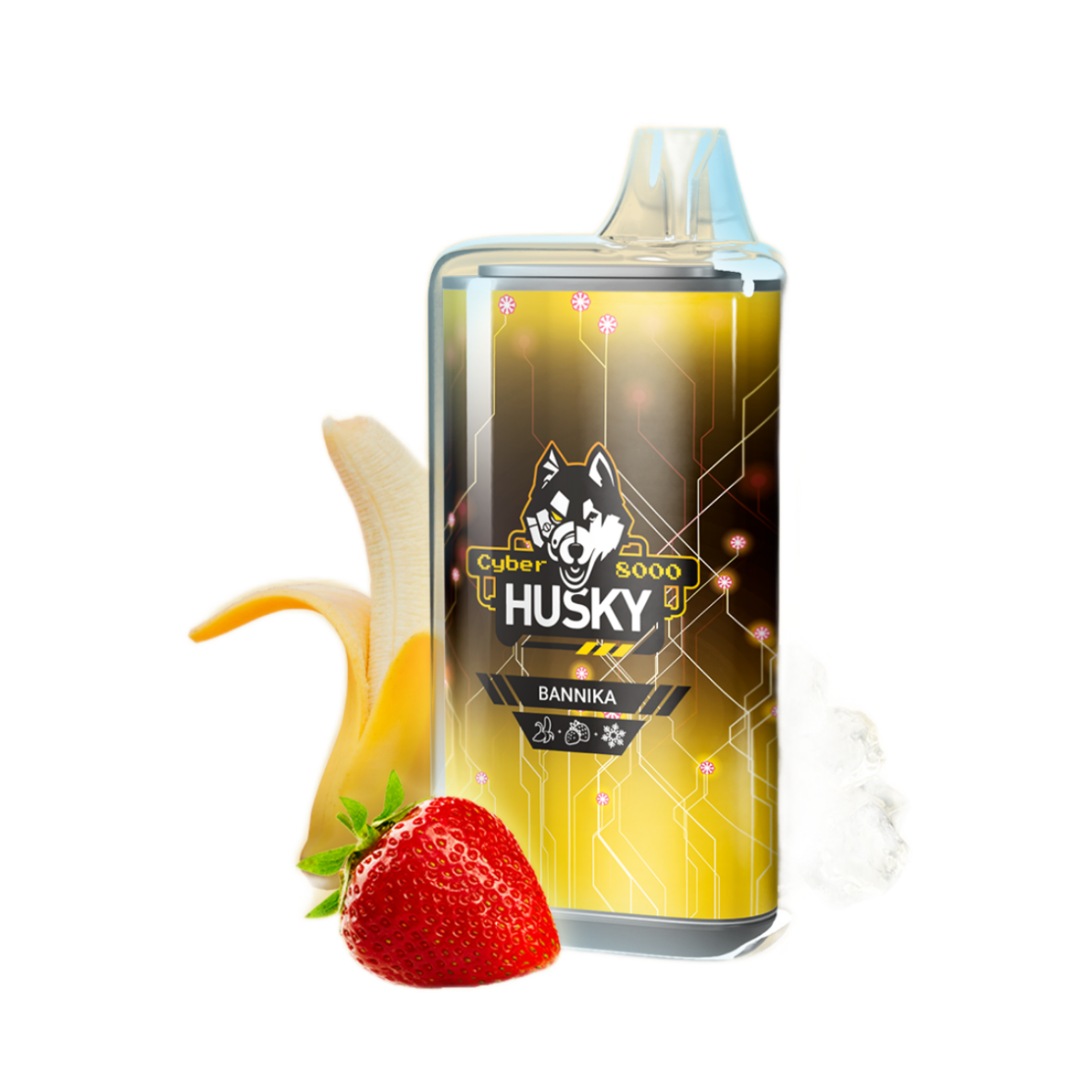 HUSKY CYBER NEW 8000 Банан клубника лед
