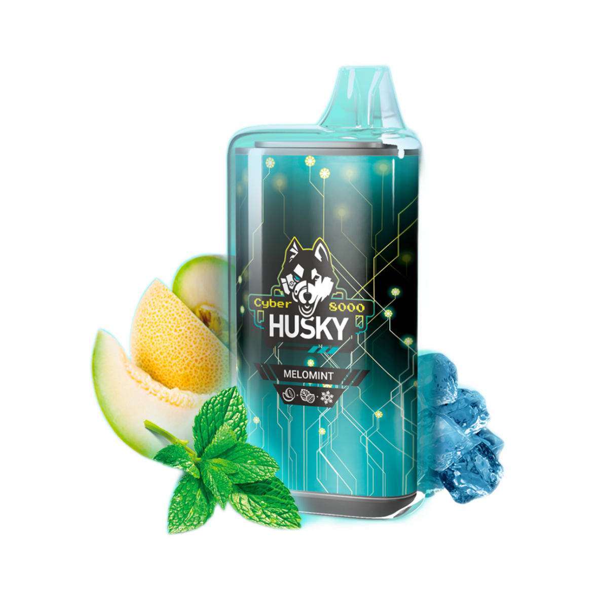 HUSKY CYBER NEW 8000 Медовая дыня перечная мята