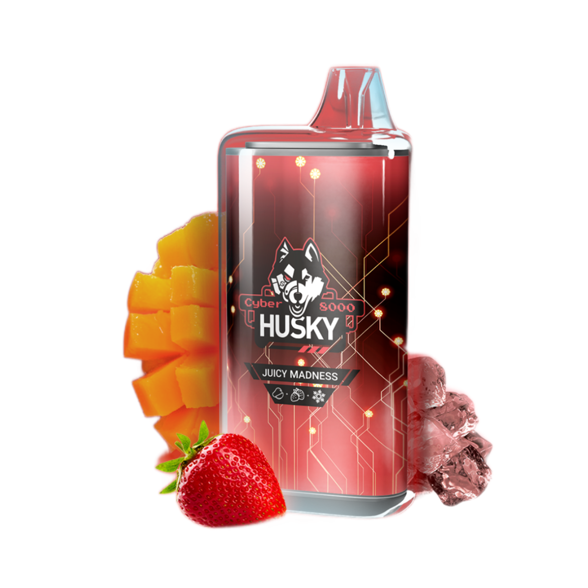 HUSKY CYBER NEW 8000 Манго клубника лёд