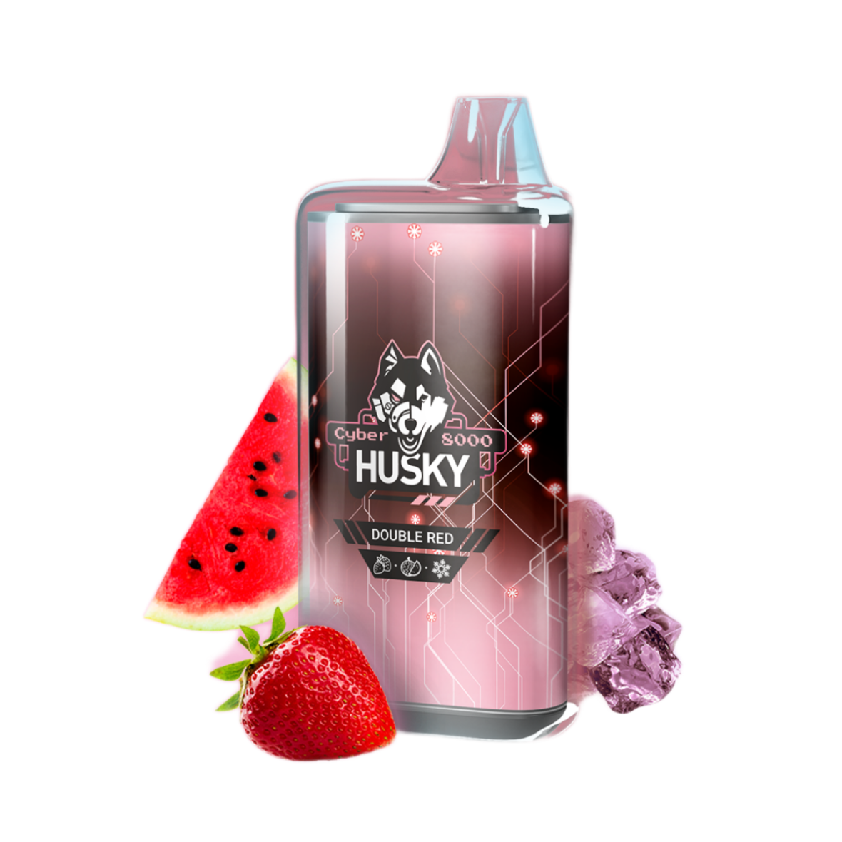HUSKY CYBER NEW 8000 Клубника арбуз лёд
