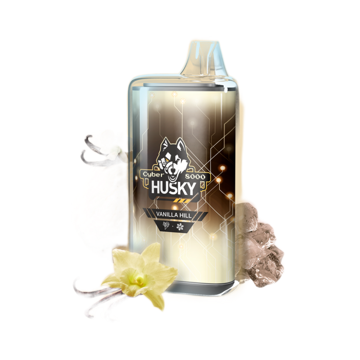 HUSKY CYBER NEW 8000 Ванильное мороженое лёд